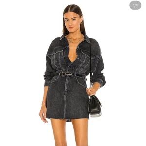 All Saints Gray Denim Dress